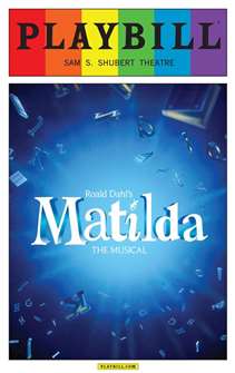 Matilda the Musical - June 2015 Playbill with Rainbow Pride Logo 